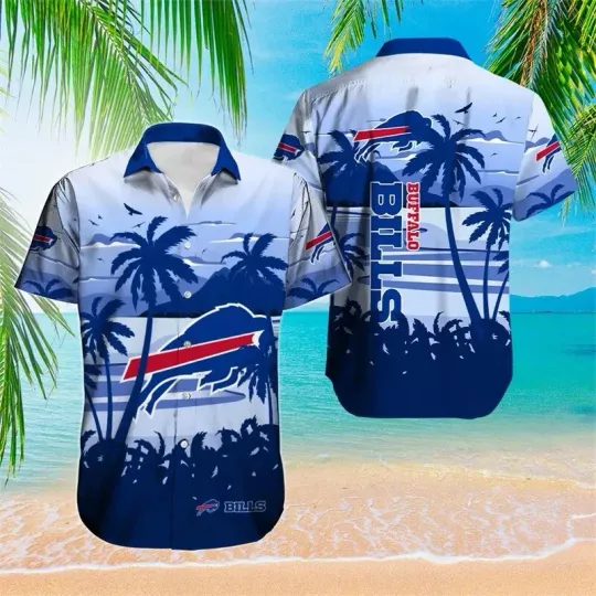 Discover Buffalo Bills Island Sunrise Gradient Summer Aloha Hawaiian Shirt