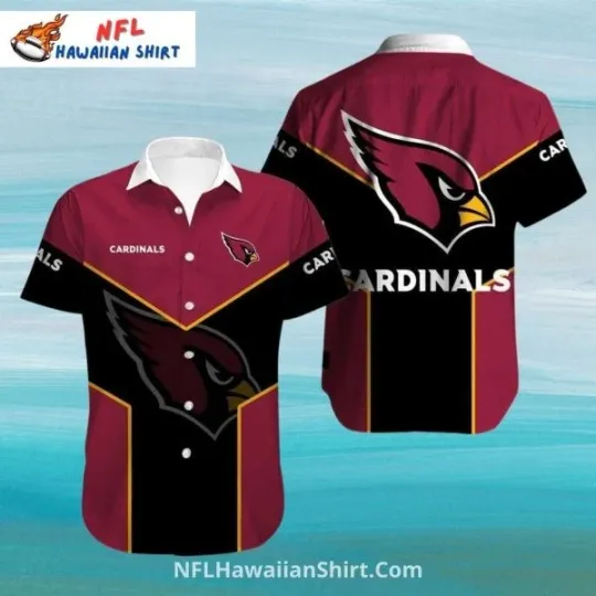 Discover Arizonna Cardinals Bold Black Hawaiian Shirt, Geometric Team Logo