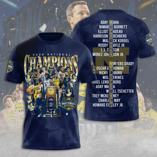 Discover Michigan 2026 Men’s Basketball National Champions 3D Apparel