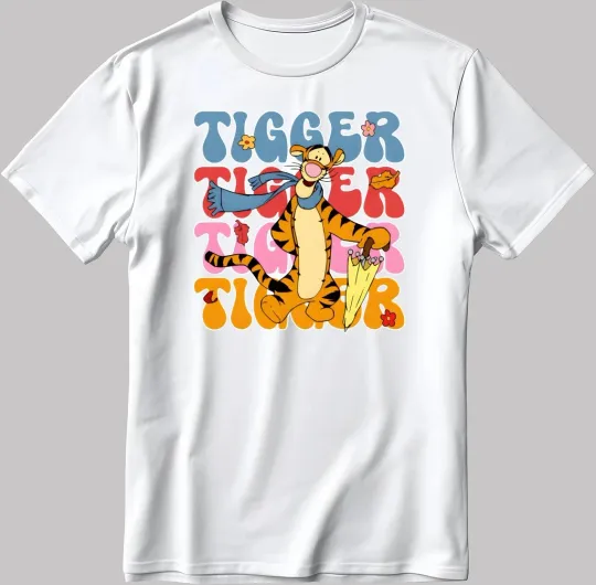 Discover Disney Winnie The Pooh Tigger Funny Text T-Shirt