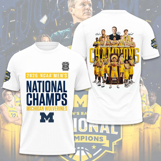 Discover Michigan 2026 Men’s Basketball National Champs 3D Apparel