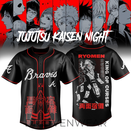 Atlanta Braves x Jujutsu Satoru Night 2026 Sukuna Limited Jersey