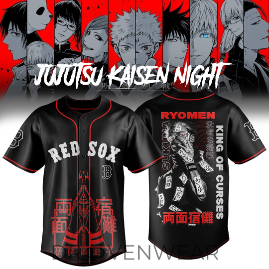 Boston Red Sox x Jujutsu Satoru Night 2026 Sukuna Limited Jersey