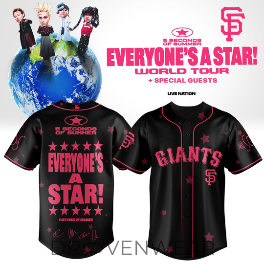 San Francisco Giants x 5SOS Everyone’s A Star! World Tour Baseball Jersey