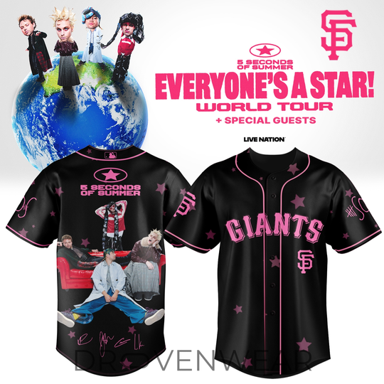 Discover San Francisco Giants x 5SOS Everyone’s A Star! World Tour Jersey