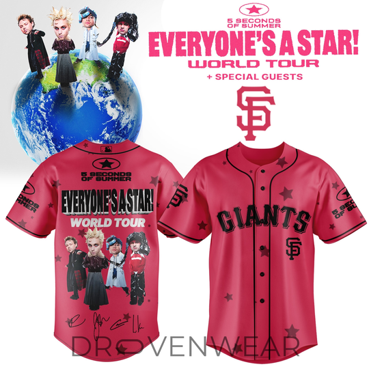 San Francisco Giants x 5SOS Everyone’s A Star! World Tour Baseball Jersey