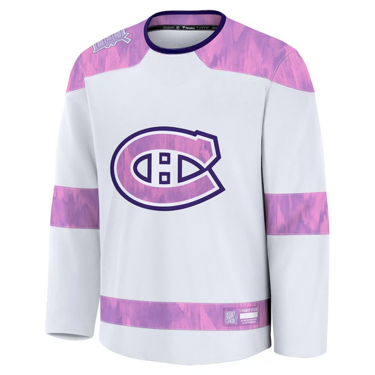 Discover Montreal Canadiens Fanatiques Hockey Jersey Violet White Pink