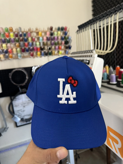 Hello Kitty LA Dodgers Royal Blue Embroidered Baseball Cap