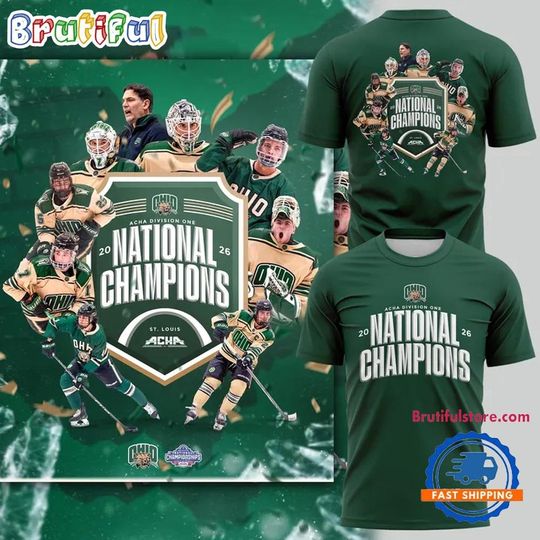Discover Ohio Bobcats 2026 Men’s Ice Hockey National Champions Limited Edition T Shirt