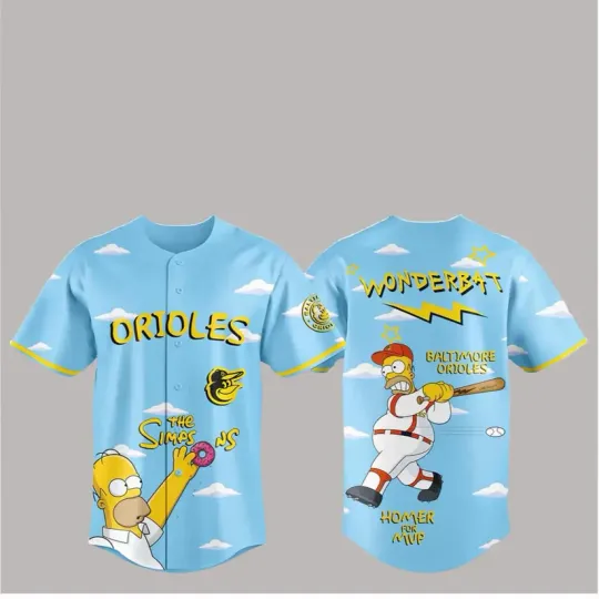 2026 Baltimore Orioles The Simpsons Wonderbat Baseball Jersey