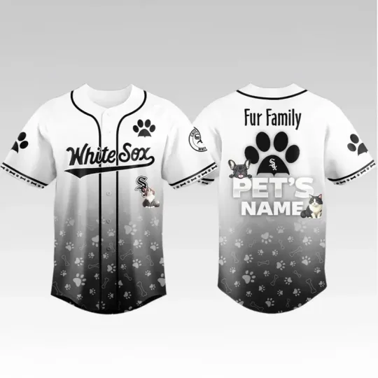 Chicago White Sox Fur Family Pet Game Night 2026 Baseball Jersey