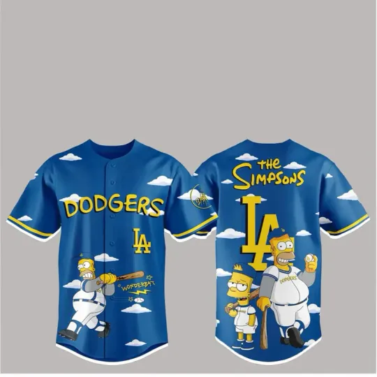 2026 LA Dodgers The Simpsons Wonderbat Baseball Jersey