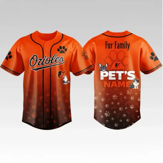 Baltimore Orioles Fur Family Pet Game Night 2026 Baseball Jersey