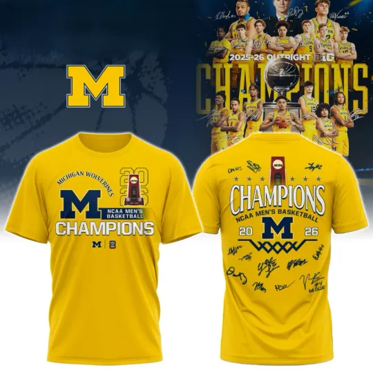 Discover Michigan Wolverines 2026 NCAA Men’s Basketball National Champions T-Shirt