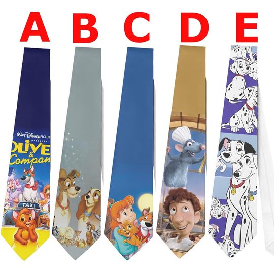 101 Dalmatians Lady and the Tramp Oliver and Company Ratatouille Cosplay Necktie