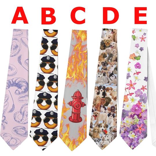 Discover Bakery Baker Donuts Pastry Police Fireman Firefighter Necktie