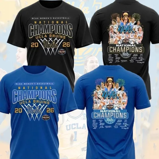 Discover UCLA Bruins 2026 Women's Basketball National Champions Signature Both Side Fans