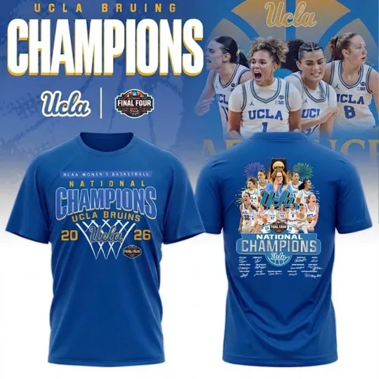 Discover UCLA Buins 2026 NCAA Women’s Basketball National Champions Signatures T Shirt