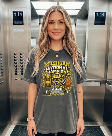 Discover Michigan Wolverines 2026 Basketball National Champions Tee