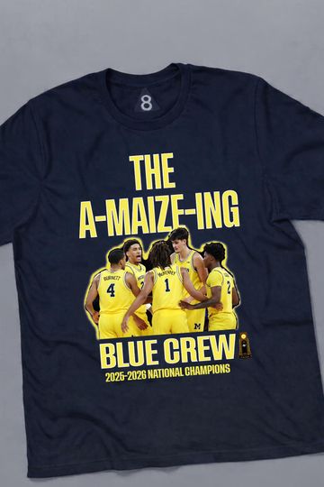 Discover Michigan Basketball Unisex Retro Streetwear T-Shirt NCAA Sports Blue