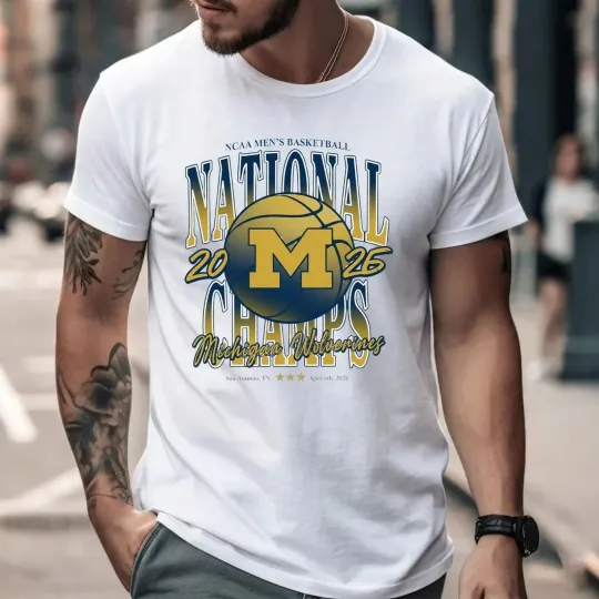 Michigan Wolverines 2026 NCAA National Champions T-Shirt Men's Tee S-5XL