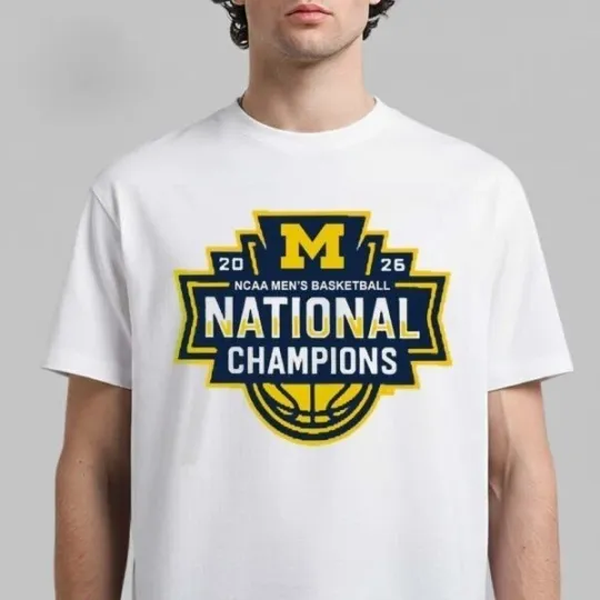 HOT Michigan Wolverines Men’s Basketball 2026 NCAA National Champions Logo Shirt