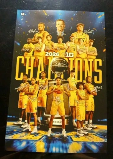Discover 2026 Michigan Wolverines Basketball Big Ten Championship Poster