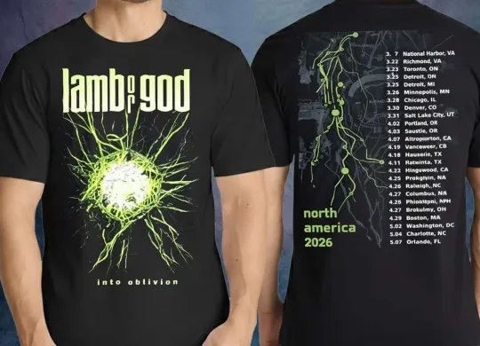 Lamb of God North America Tour 2026 Into Oblivion Double Sided T-Shirt Unisex