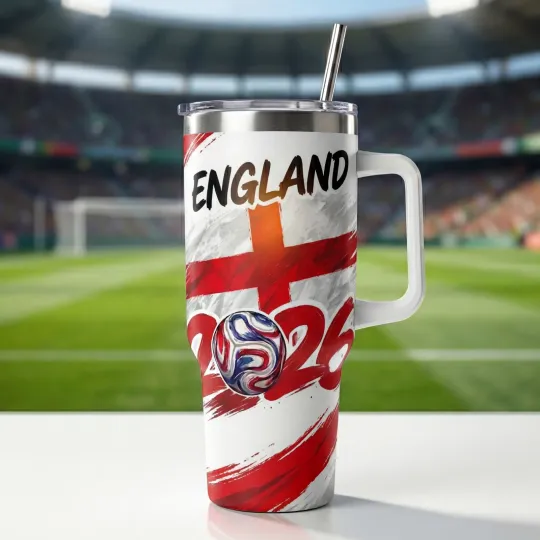 England World Cup 2026 Tumbler 40oz, World Cup 2026 National Team Tumbler 40oz