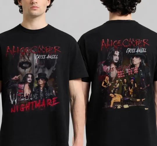 Alice Cooper Criss Angel Tour 2026 REPRINT T shirt