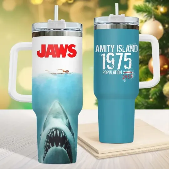 Jaws Tumbler, Amity Island 1975 Tumbler 40oz