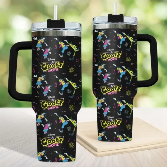 Discover A Goofy Movie Tumbler With Handle, Retro Powerline Cup, 40oz