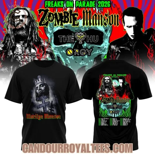 Discover Zombie Freaks On Parade 2026 Tour T-Shirt Gift For Fans PP2992