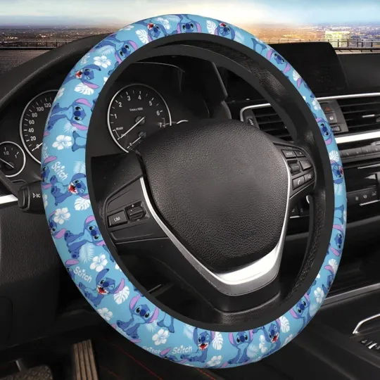 Discover Blue Breathable Steering Wheel Cover