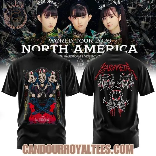 Discover Baby Metal World Tour 2026 North America T-Shirt Gift For Fans PP2976