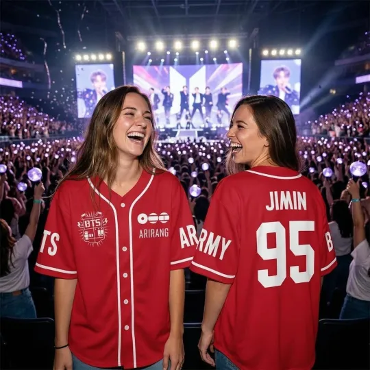 Custom BTS Member Jersey V-Neck 2026 Arirang Tour Shirt Bangtan Fan Merch Army