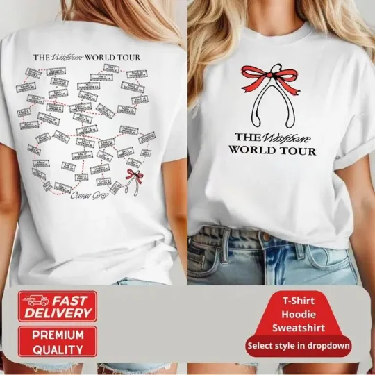 Conan Gray Wishbone World Tour 2026 T-Shirt  Front and Back Concert Tee  Tour D