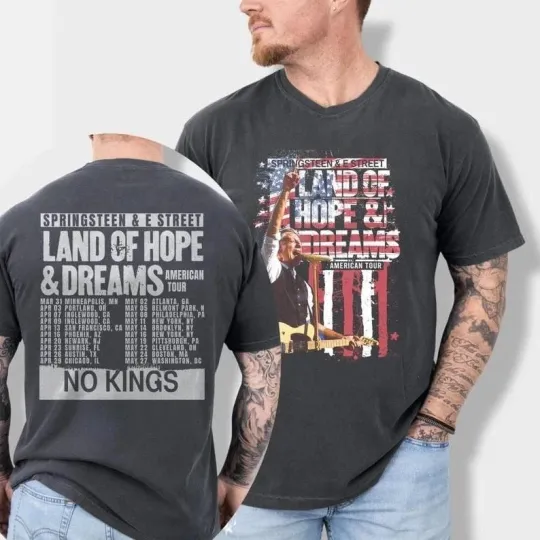 Discover Bruce Springsteen Tour Shirt 2026 Classic Rock Fan Gift Shirt E Street Band Tee