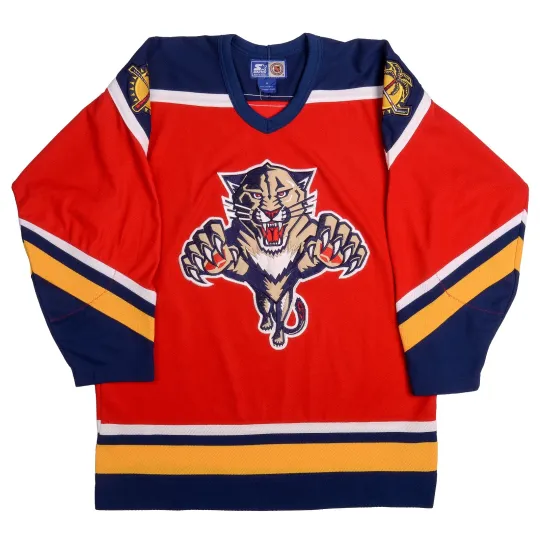 VINTAGE Starter Florida Panthers Red Hockey Jersey Men's Medium NHL