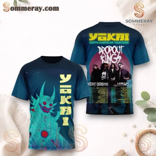 Discover New Dropout Kings Yokai North American Tour 2026 S to 5XL 3D Shirt CL995