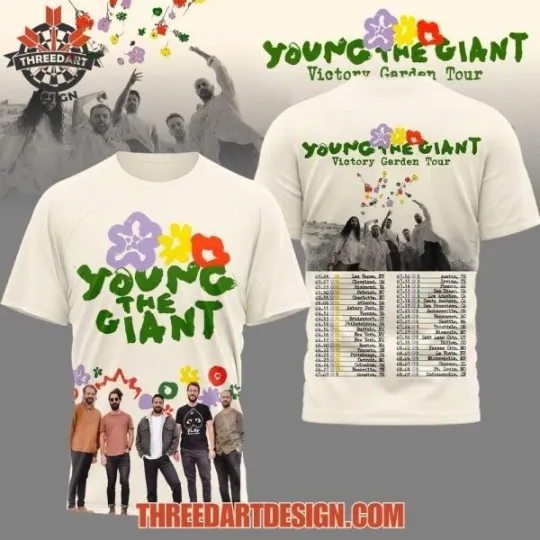 Young The Giant Victory Garden Tour T-Shirt 2026 Concert Tee Merch