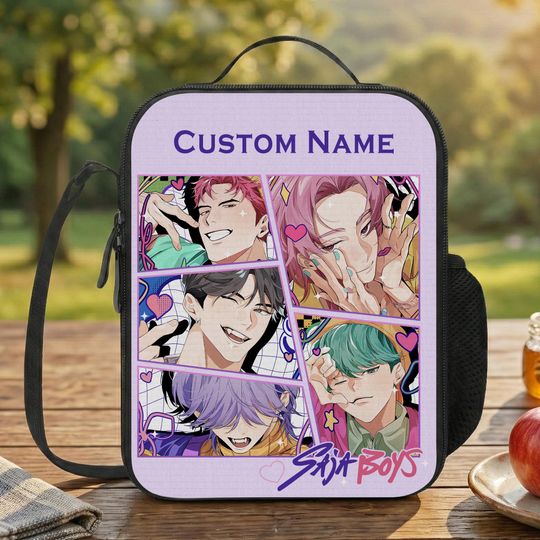 Discover Custom Saja Boys Lunch Bag, Personalized Kpop Demon Hunters Lunch Box for School or Work, Picnic Lunch Bag