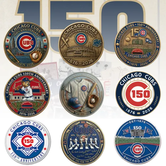 Chicago Cubs 150th Anniversary 1876-2026 Commemorative Coin - Commemorative Fan