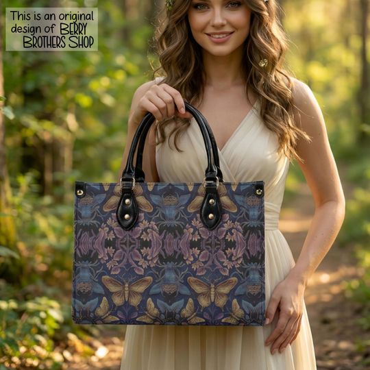 Discover Vintage Butterfly Faux Leather Handbag - Victorian Gothic Nature Lover Purse