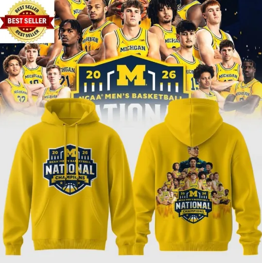 Discover Michigan Wolverines 2026 NCAA Men’s Basketball Double Sided Hoodie