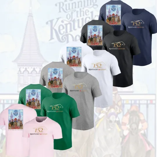 Discover 152nd Kentucky Derby 2026 Poster T-Shirt for Race Fans