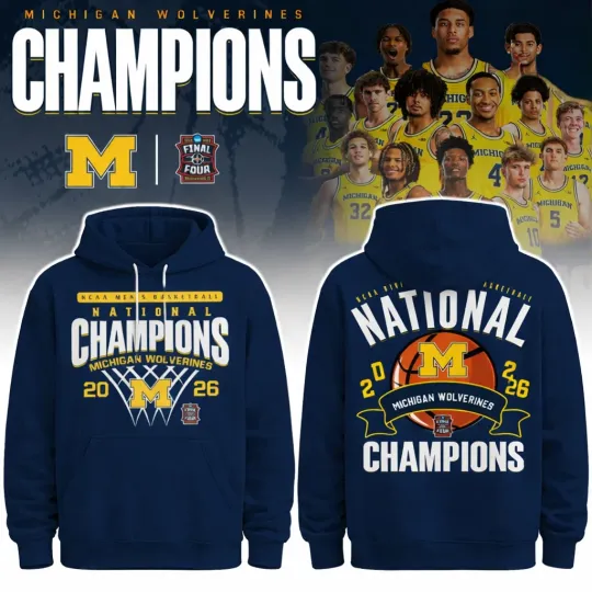 Michigan Wolverines 2026 NCAA Men’s Basketball Double Sided Hoodie