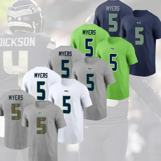 Discover Jason #5 Myers Seattle Sea.hawk 2025 Name & Number Gift For Fans
