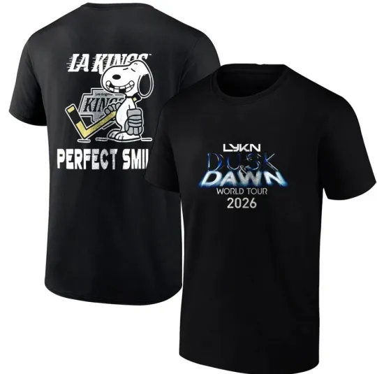 Discover 2 side LYKN Dusk and Dawn World Tour 2026 short sleeve shirt VK11390
