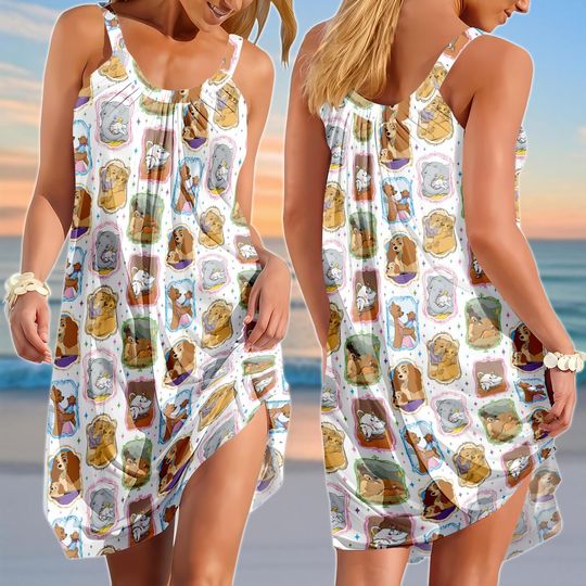 Discover Retro Disney Mom Sling Dress, Vintage Disney Women Dress, Duchess Perdita Mrs Potts Mrs Jumbo Dress, Disney Mom Trip 2026 Sundress